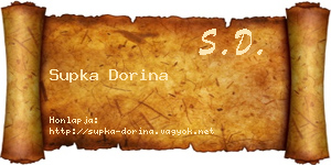 Supka Dorina névjegykártya